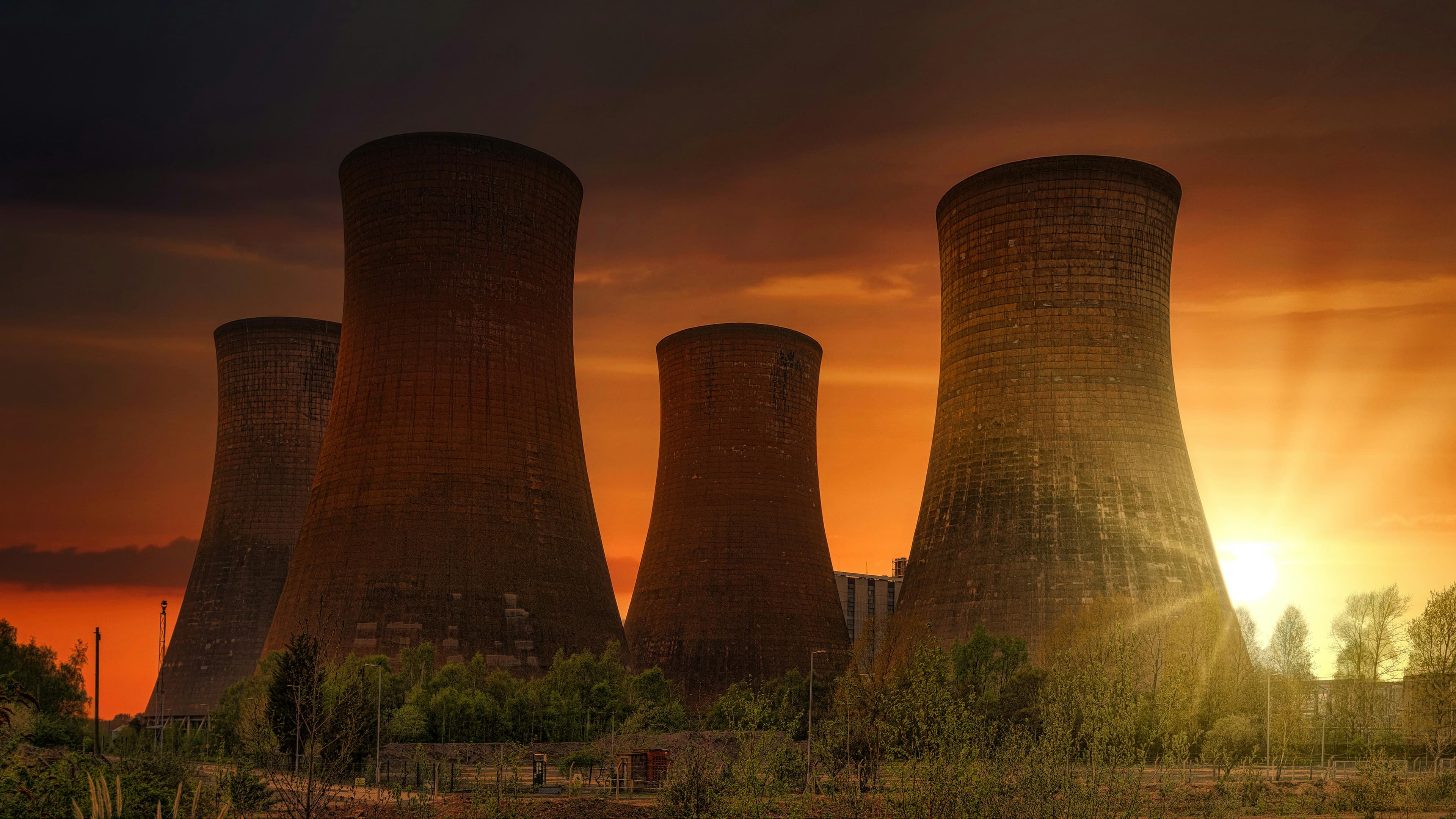 Electrical grid infrastructure representing data center power demand